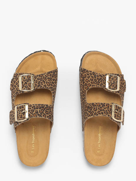 Slippers In Leather Les tropeziennes Beige women ZATIX other view 3