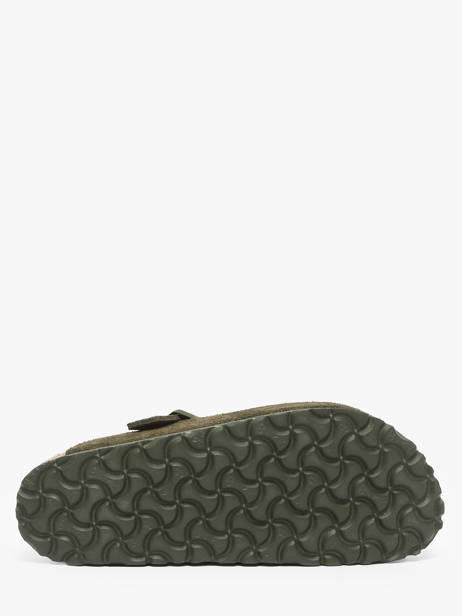 Slippers In Leather Birkenstock Green women 1024714 other view 4
