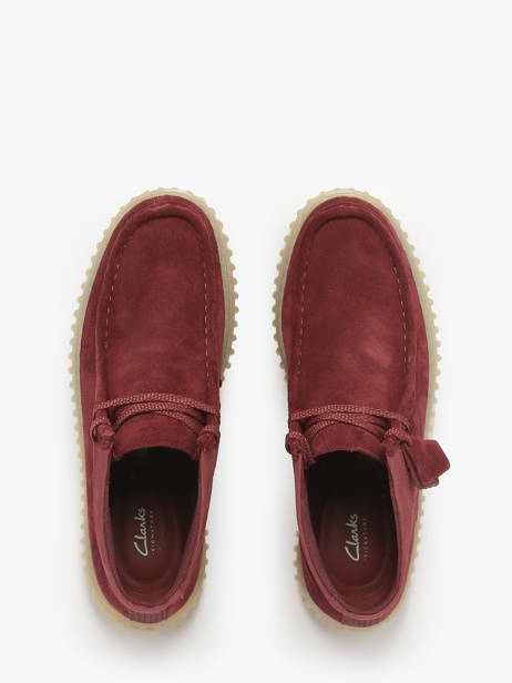 Ankle Derby Shoes In Leather Clarks Red men 26183423 other view 3