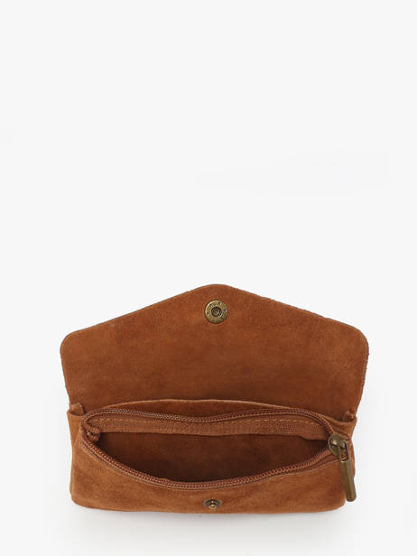 Leather Velvet Wallet Milano Brown velvet VE23113 other view 1