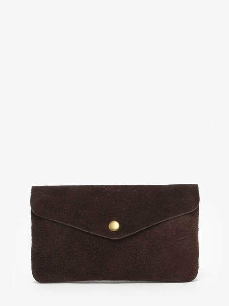 Porte-monnaie Velvet Cuir Milano Marron velvet VE23113