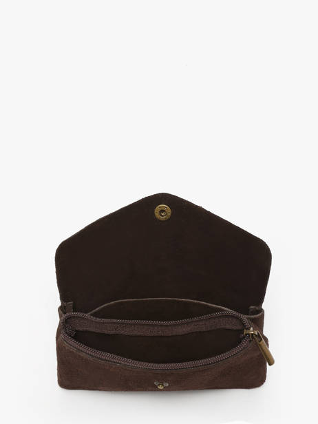 Porte-monnaie Velvet Cuir Milano Marron velvet VE23113 vue secondaire 1