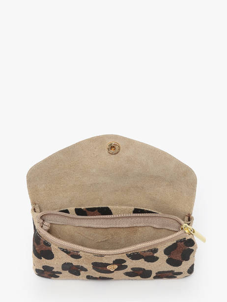 Leather Leopard Wallet Milano Beige velvet leopardo VL23113 other view 1
