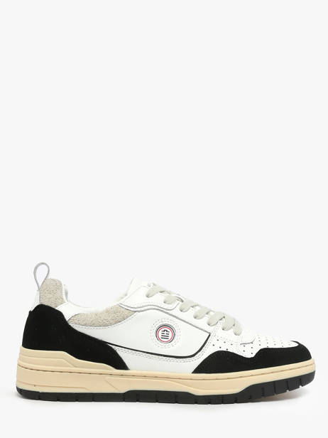 Sneakers In Leather Serge blanco Black men CHA2340P
