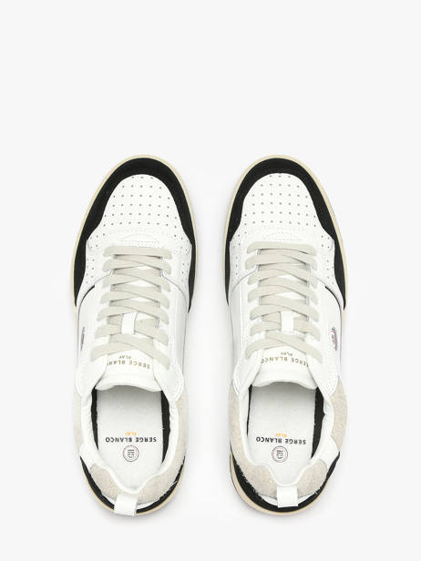 Sneakers In Leather Serge blanco Black men CHA2340P other view 3