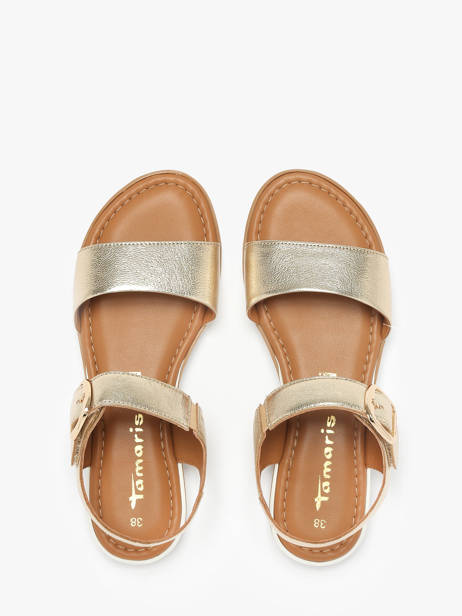 Sandales En Cuir Tamaris Or accessoires 44 vue secondaire 3