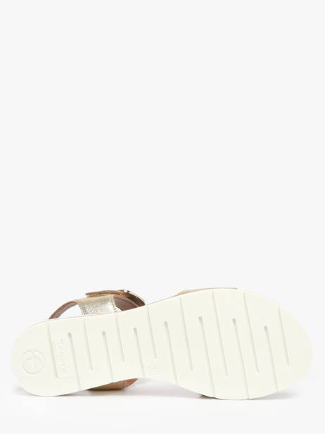 Sandales En Cuir Tamaris Or accessoires 44 vue secondaire 4