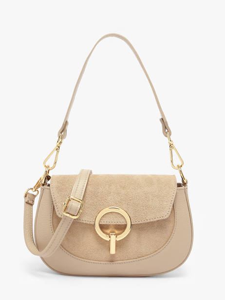 Shoulder Bag Velvet Caviar Leather Milano Beige velvet caviar VC25068