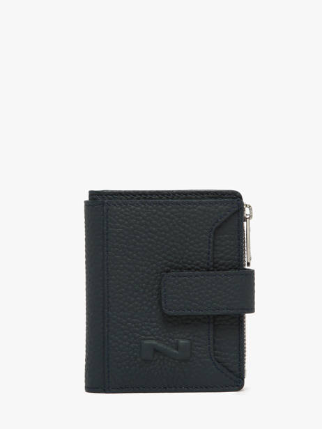 Card Holder With Coin Purse Original Leather Nathan baume Blue original n 102N