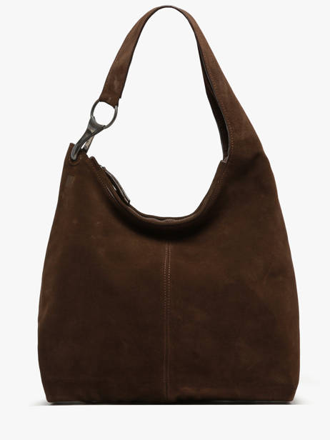 Shoulder Bag Leather Leather Biba Brown leather JAP2L