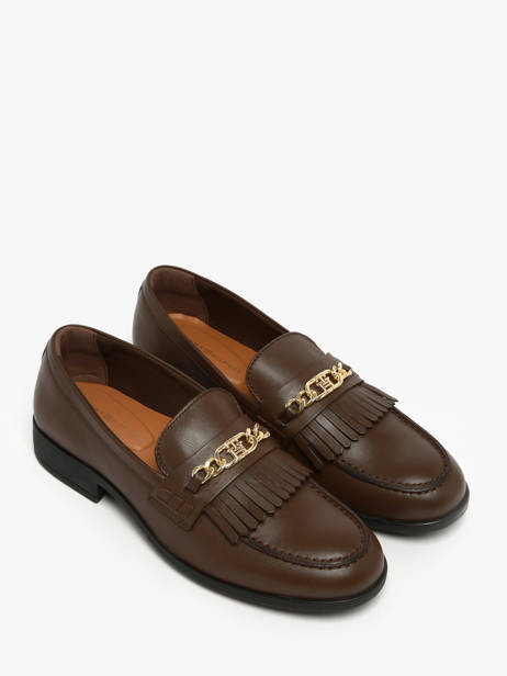 Moccasins In Leather Tommy hilfiger Brown women 8971GV0 other view 1