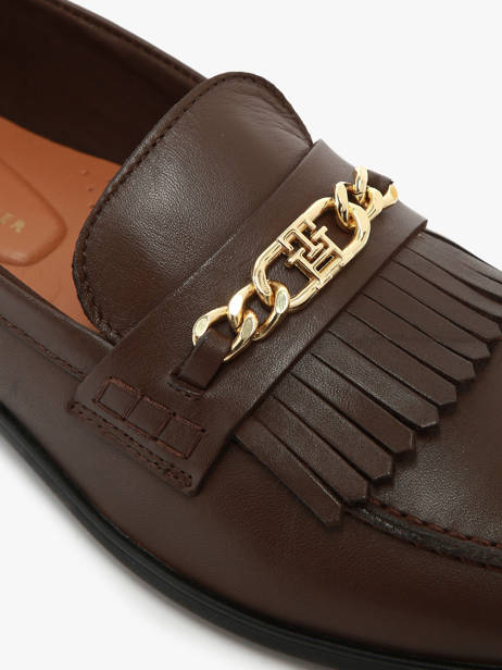Moccasins In Leather Tommy hilfiger Brown women 8971GV0 other view 2