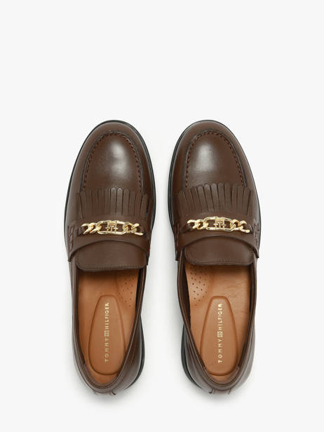 Moccasins In Leather Tommy hilfiger Brown women 8971GV0 other view 3