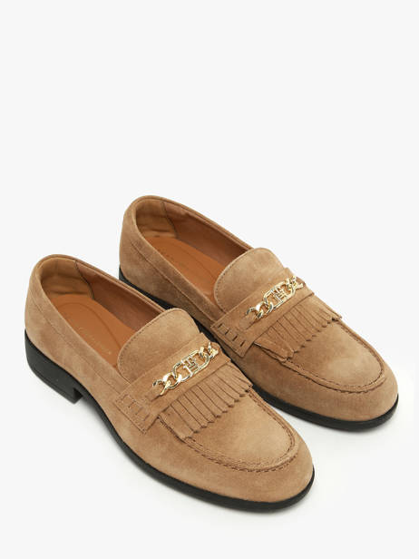 Moccasins In Leather Tommy hilfiger Beige women 8972RBC other view 1