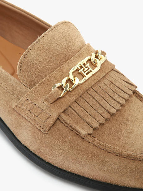 Moccasins In Leather Tommy hilfiger Beige women 8972RBC other view 2