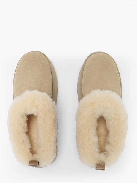 Platform Boots In Leather Ugg Beige accessoires 1171393 other view 3