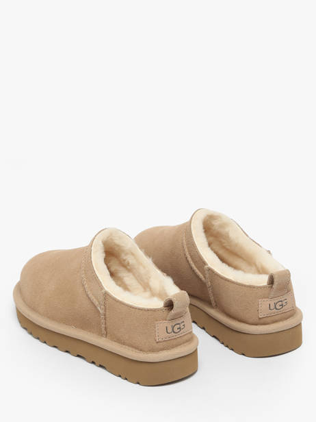 Slippers In Leather Ugg Beige accessoires 1173891 other view 2