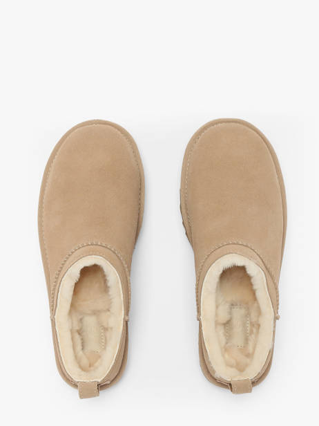 Slippers In Leather Ugg Beige accessoires 1173891 other view 3
