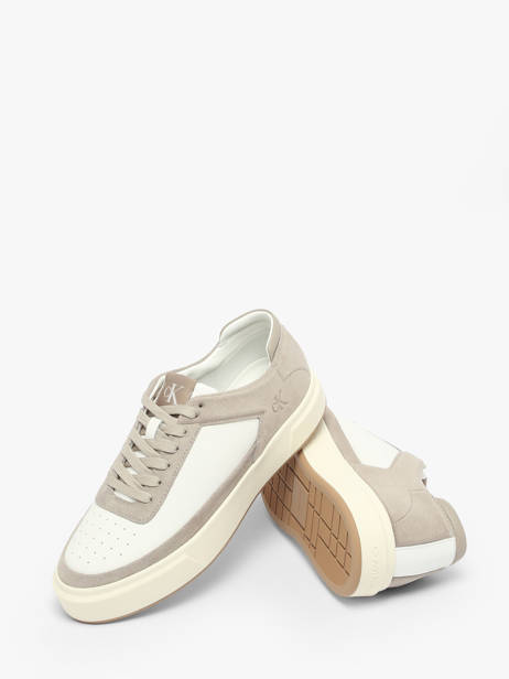 Sneakers In Leather Calvin klein jeans White men YM01354 other view 2