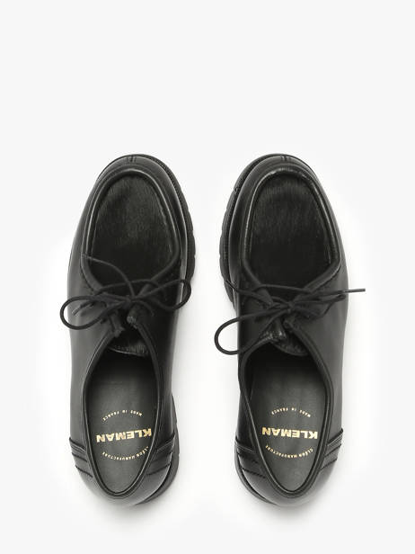 Chaussures Derbies En Cuir Kleman Noir women PADRINI vue secondaire 3