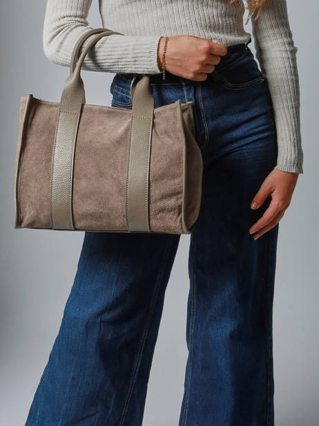 Satchel Velvet Caviar Milano Brown velvet caviar VC25063 other view 1