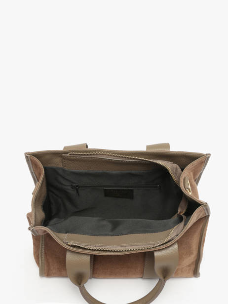 Satchel Velvet Caviar Milano Brown velvet caviar VC25063 other view 3