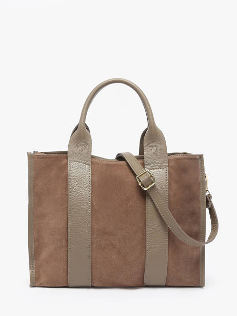 Satchel Velvet Caviar Milano Brown velvet caviar VC25063 other view 4