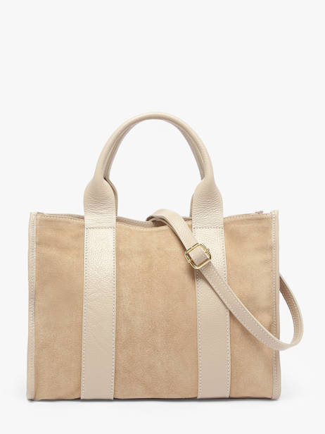 Satchel Velvet Caviar Leather Milano Beige velvet caviar VC25063 other view 4