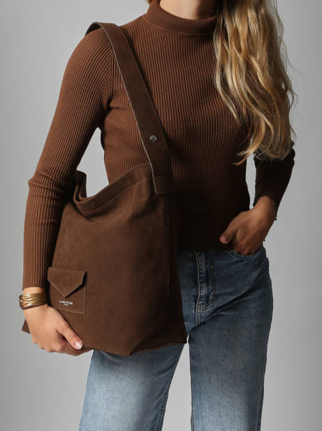 Shoulder Bag Suèdine Kba Lancaster Brown suedine kba 62 other view 1