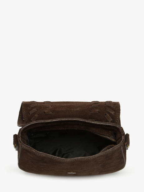 Shoulder Bag Velvet Leather Milano Brown velvet VE25062 other view 3