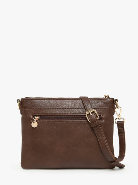 Shoulder Bag Zip Lulu castagnette Brown zip ZAHARA other view 3