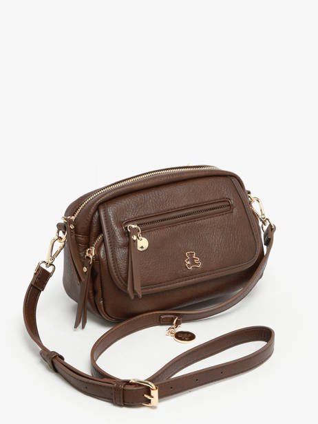 Shoulder Bag Zip Lulu castagnette Brown zip ZAER other view 1