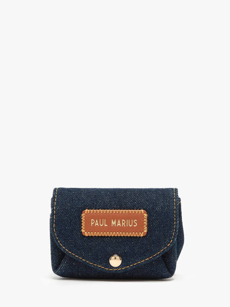 Porte-monnaie Paul marius Bleu denim brut GUSTADEB