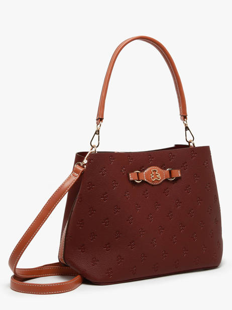 Shoulder Bag Embossed Lulu castagnette Violet embossed YOUSRA other view 2