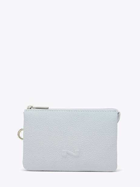 2-compartment Leather Pouch Nathan baume Blue original n 283N