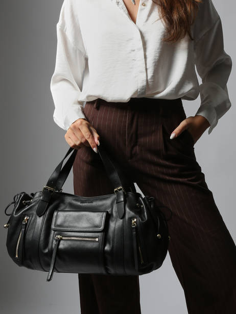 Sac Porté épaule Icone Cuir Gerard darel Noir icone DCS30410 vue secondaire 1