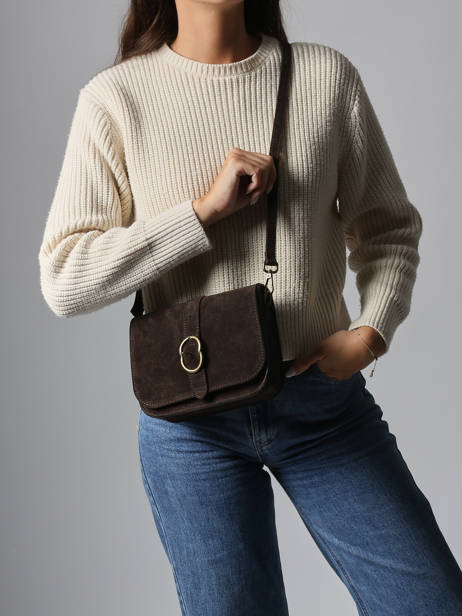 Shoulder Bag Velvet Leather Milano Brown velvet VE25063 other view 1