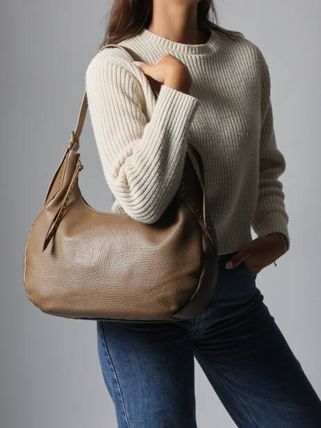 Shoulder Bag Studs Miniprix Brown studs 2342 other view 1