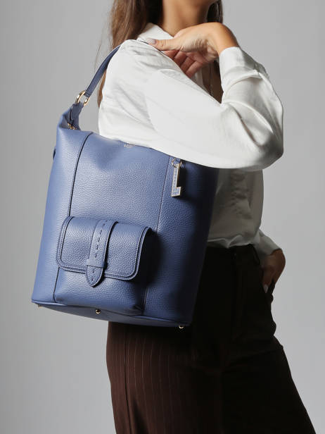 Sac Porté épaule Premier Flirt Cuir Lancel Bleu premier flirt A13789 vue secondaire 1