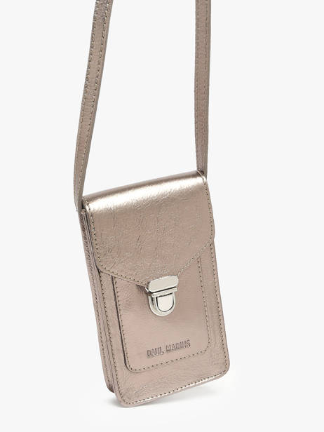 Le Porte-téléphone Cuir Paul marius Argent vintage TELEPHON vue secondaire 2