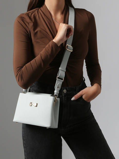 Leather Poppy Crossbody Bag Nathan baume Blue eden 2 other view 1