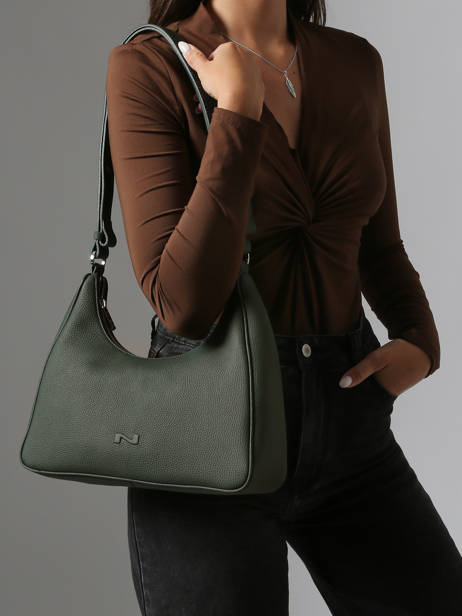 Leather Manaus Shoulder Bag Nathan baume Green brasil 2 other view 1
