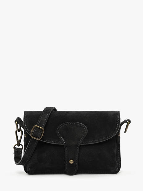 Shoulder Bag Velvet Leather Milano Black velvet VE260612
