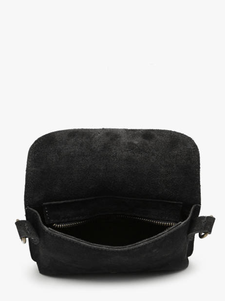 Shoulder Bag Velvet Leather Milano Black velvet VE260612 other view 3