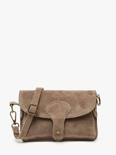 Shoulder Bag Velvet Leather Milano Brown velvet VE260612
