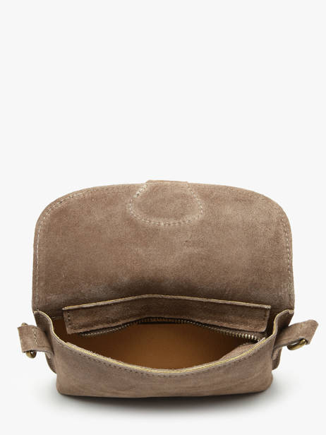 Shoulder Bag Velvet Leather Milano Brown velvet VE260612 other view 3