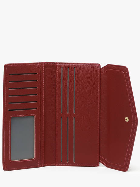 Wallet David jones Red saffiano P164 other view 1