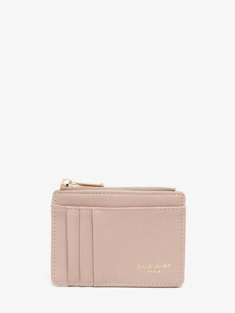 Porte-monnaie Porte-cartes David jones Rose saffiano 1