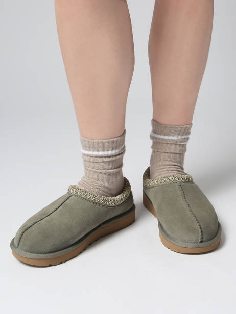 Slippers In Leather Ugg Green women 1174470 other view 1