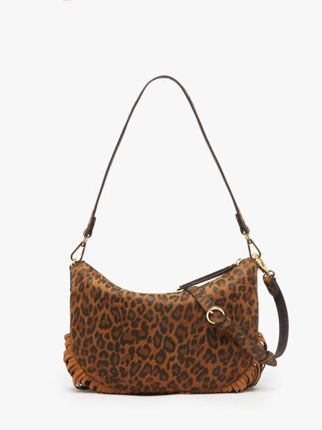 Leather Lune Fringe Bag Nat et nin Brown vintage FRA other view 4